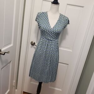 Dakini colorful Print Stretch Tie Waist Knit Dress Size SP, Casual, Athlesuire